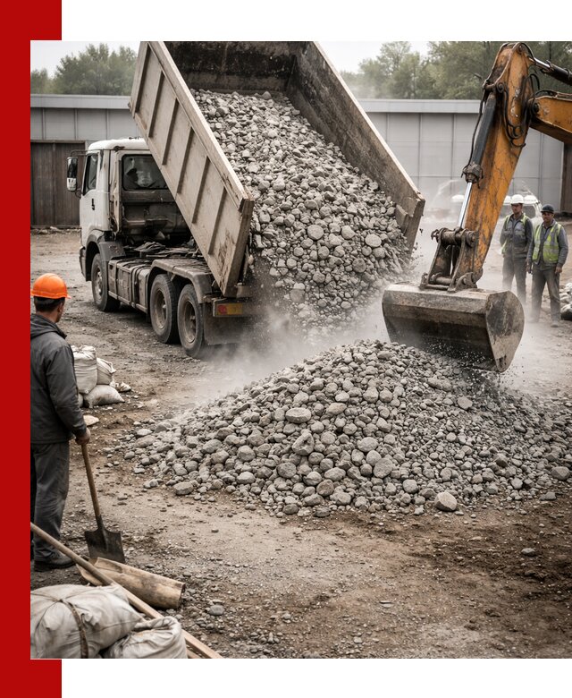 Доставка дробленого бетона в Биробиджане оптом и в розницу