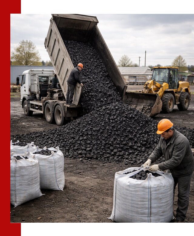 Доставка каменного угля в Биробиджане оптом и в розницу