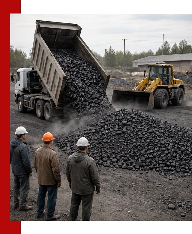 Доставка угля антрацита в Биробиджане с самосвалами и погрузкой