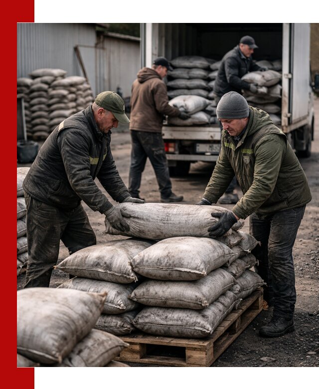 Доставка угля в мешках по выгодным ценам в Биробиджане