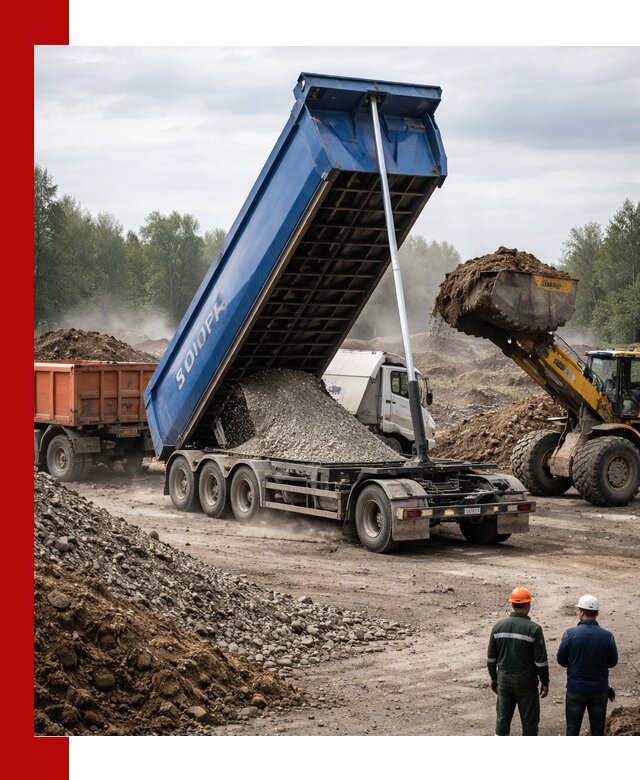 Аренда тонар 40 тонн в Биробиджане с доставкой материалов