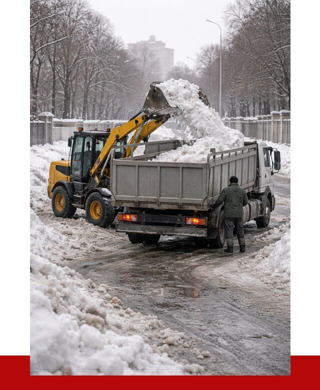 Вывоз снега с погрузкой в Биробиджане от 3548 р. ПРОНЕРУДБрб