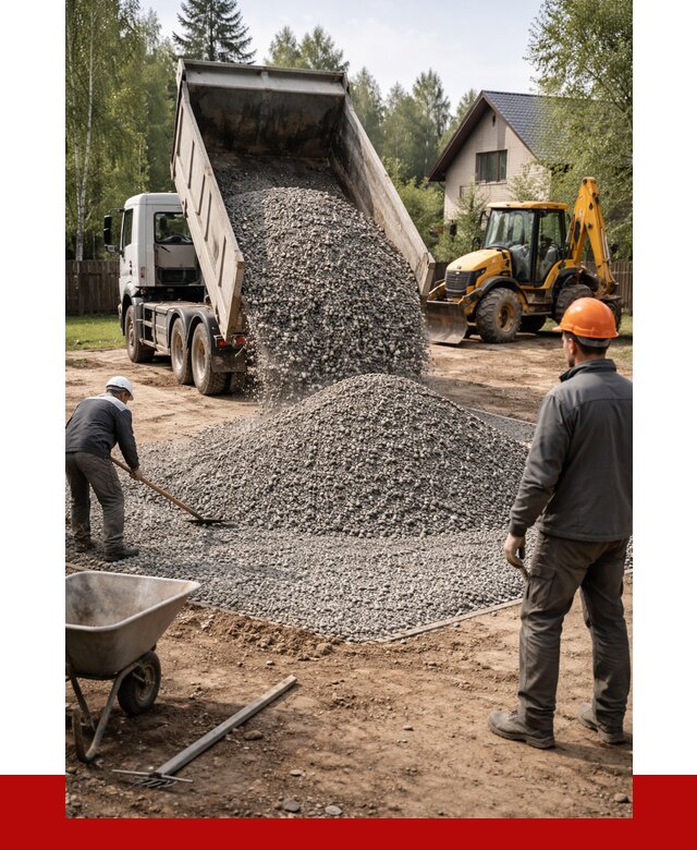 Отсыпка участка щебнем в Биробиджане от 6590 р. ПРОНЕРУДБрб