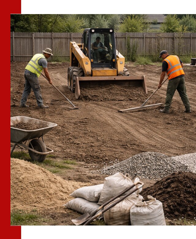 Выравнивание участка под строительство и благоустройство в Биробиджане