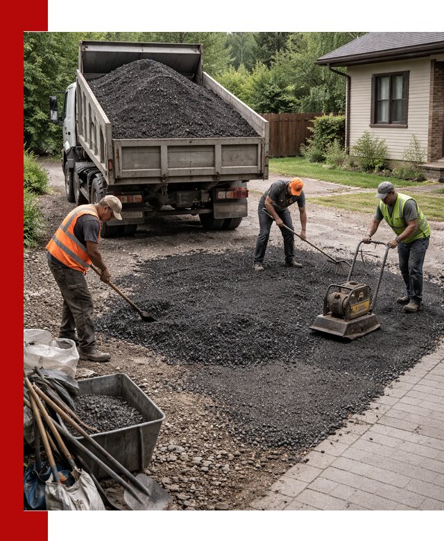 Асфальтовая крошка для двора с доставкой в Биробиджане